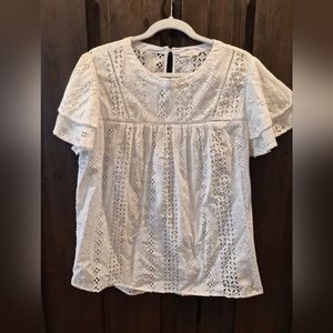 White Boho Top
